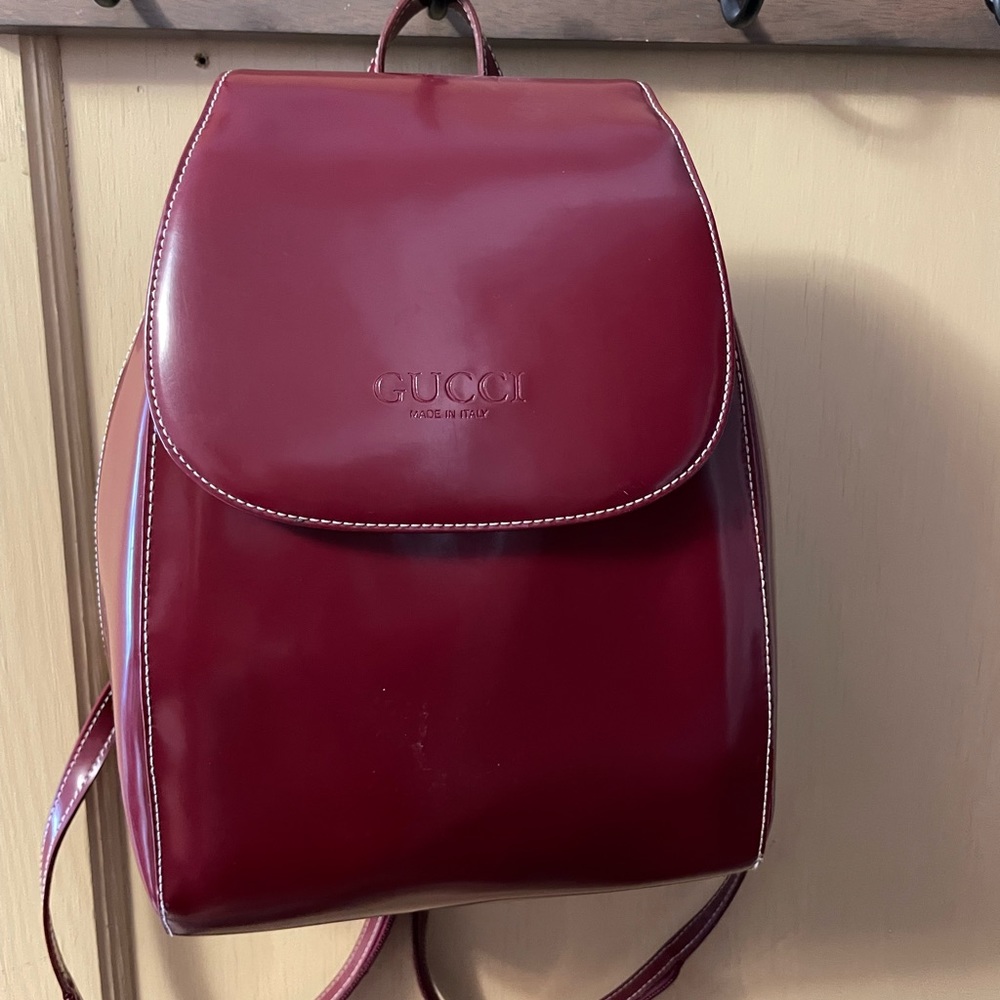 Vintage Gucci maroon backpack